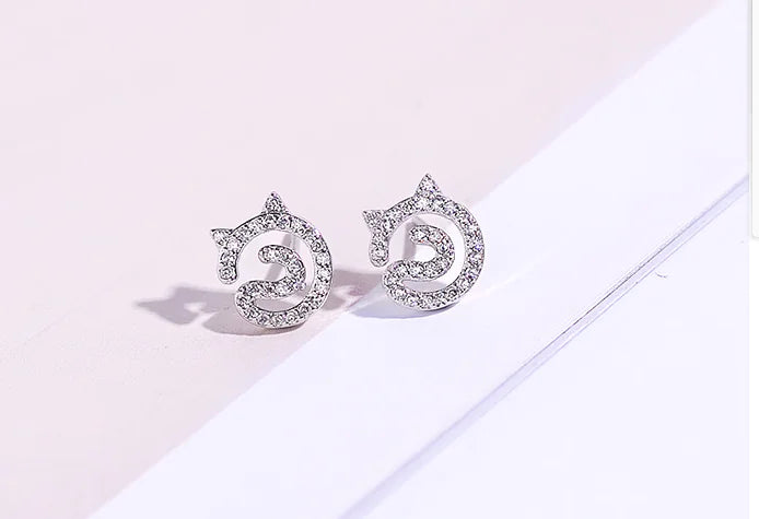 Korean Style Cat Ear Earrings for Creative Girls