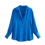 Silk Satin 7-Color Women's Blouse Top