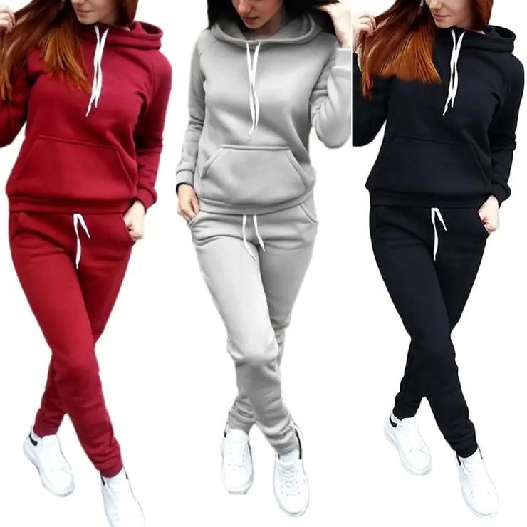 Hooded Sweatshirt Set with Matching Pants