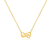 Dainty Heart Initial Necklace Gold Heart Initial Necklace