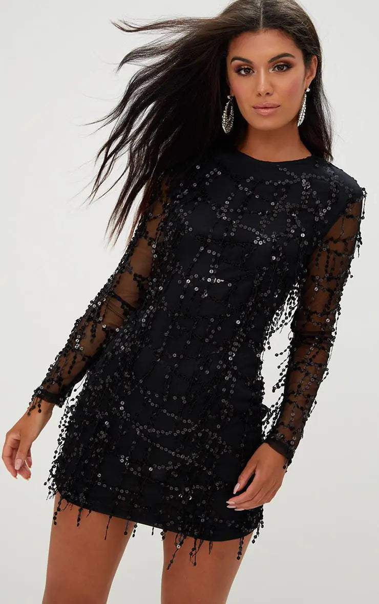 Women's Spring/Summer Sequined Bodycon Dress