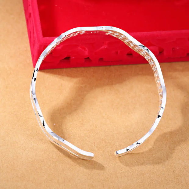 23g S999 Sterling Silver Fashion Floral Bracelet