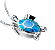 Turtle Pendant and Zirconia Necklace Set