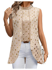 SweatyRocks Womens Asymmetrical Hem Sleeveless Blouse