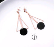 Stylish Titanium Steel Earrings with Geometric Design