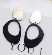 Stylish Titanium Steel Earrings with Geometric Design