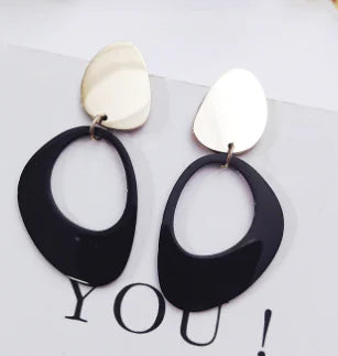 Stylish Titanium Steel Earrings with Geometric Design