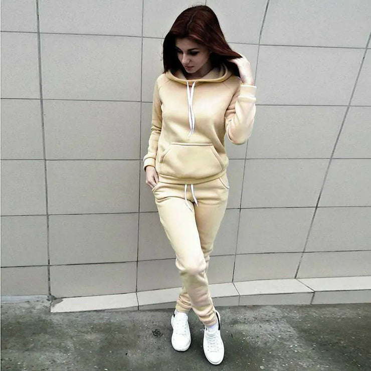 Hooded Sweatshirt Set with Matching Pants