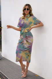 Spring Summer Fashion Printed Shirt Dress
