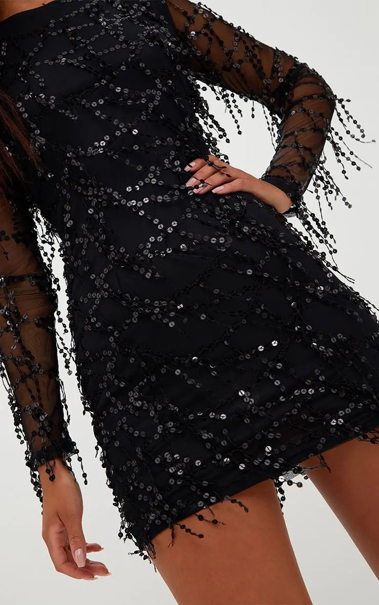 Women's Spring/Summer Sequined Bodycon Dress