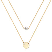 Gold Layered Necklace Simple Grit