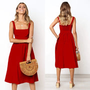 Spring/Summer Simple Backless Dress 3048