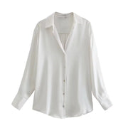 Silk Satin 7-Color Women's Blouse Top