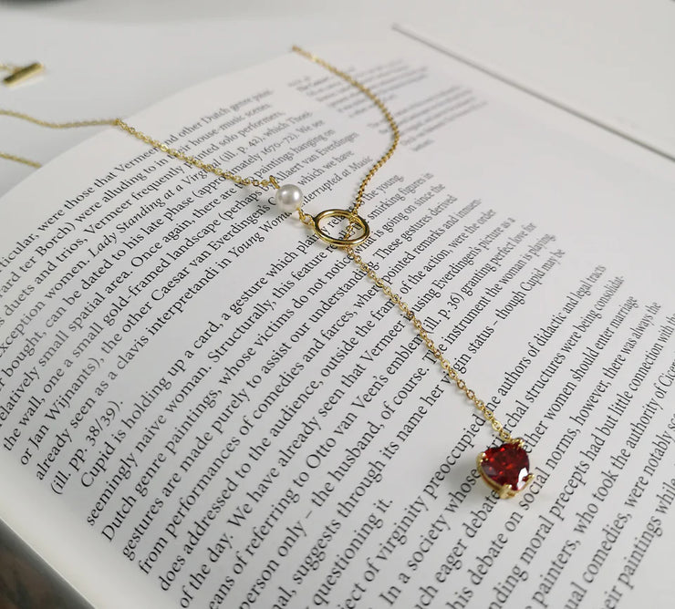 Heart Necklace, Choker, and Pearl Chain Necklace